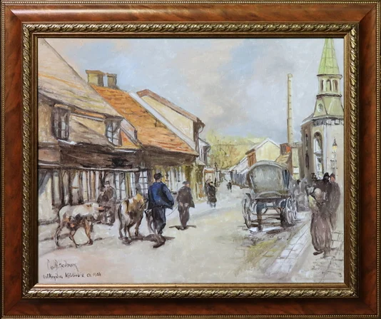 Maleri av gamle Kristiania, Lakkegata Lakkegata, Kristiania
